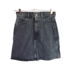 Everlane Way High Denim Skirt Black Size 23